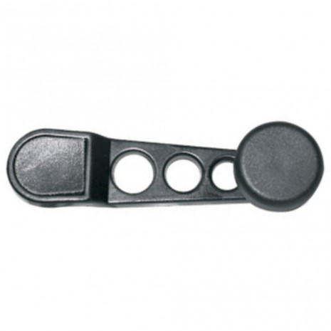 Manivela Reguladora do Vidro da Porta (Esporte) - Preta - Fixação: Grampo - Direita/Esquerda - Volkswagen Fusca GI 59 a 70