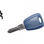 Chave S/Segredo - PF.Convencional - Azul - C/Aloj. P/Transponder - Fiat Palio 01 a 03 - Siena 01 a 03 - Strada 03 a 05