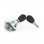 Cilindro/Botão do porta-malas - C/Chave perfil Convencional - Preto - Fiat Fiorino GI Fase I 04 à 16