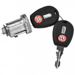 Cilindro de Ignição - C/Chave - Perfil Convencional - Preto - Fiat Uno II 10 a 14- Strada 08 a 12 - Siena 08 a 16