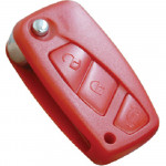 Chave Canivete (Oca) - 3 Botões - Vermelho (Não aceita adapt. p/Alarme) - VW Diversos, Ford Diversos, Fiat Diversos